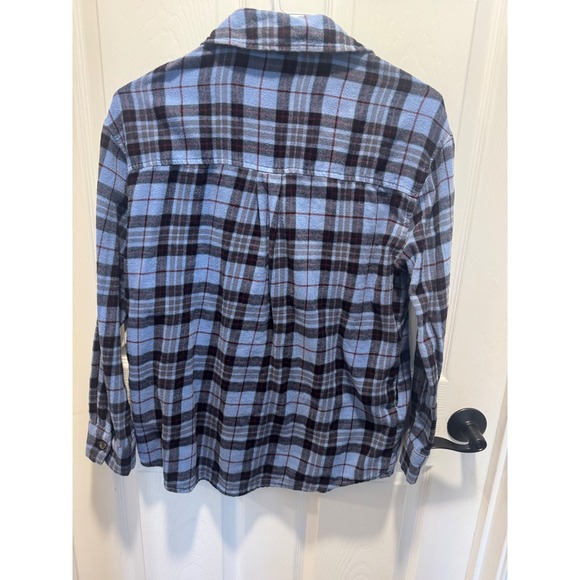 Wild Fable Blue Plaid Flannel‎ Shirt Jacket XS Pockets 100% Cotton - Picture 6 of 6
